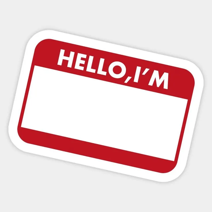 your name sticker