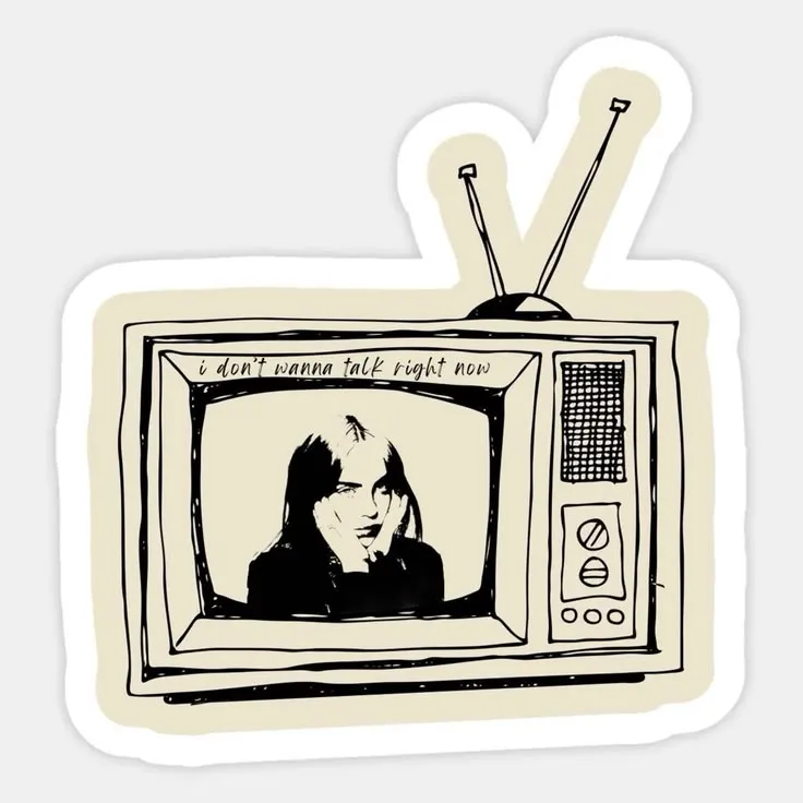 billie eilish tv sticker