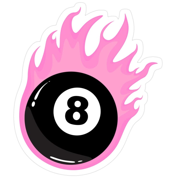 8 Ball (Pink) Sticker