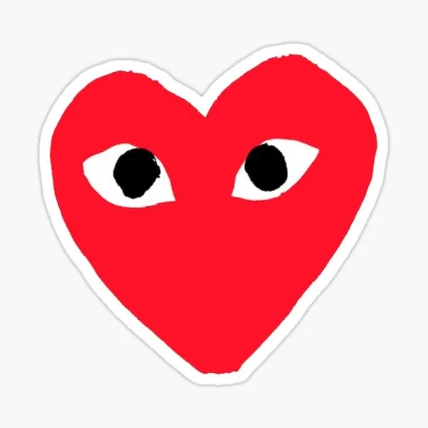 red heart sticker