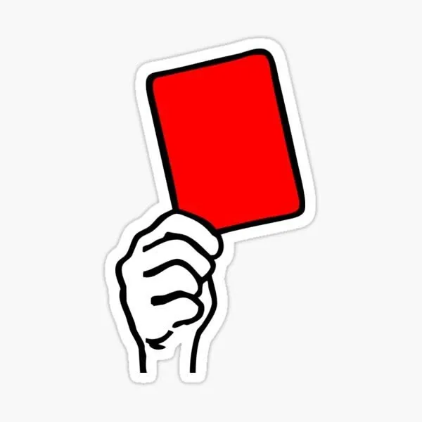 red card sticker