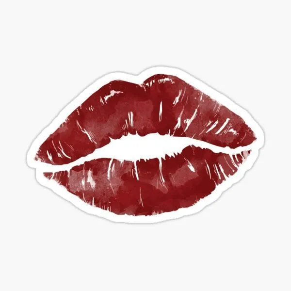 Red Kiss Lipstick Sticker