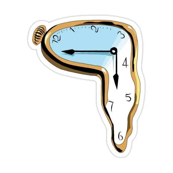 Melting Clocks Sticker