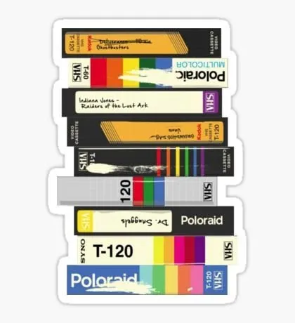 color 80's sticker